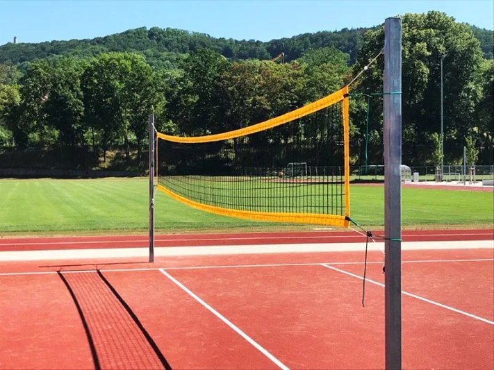 Semi-public volleyball posts
