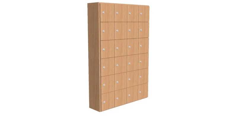 Locker cabinet with 24 mini lockers