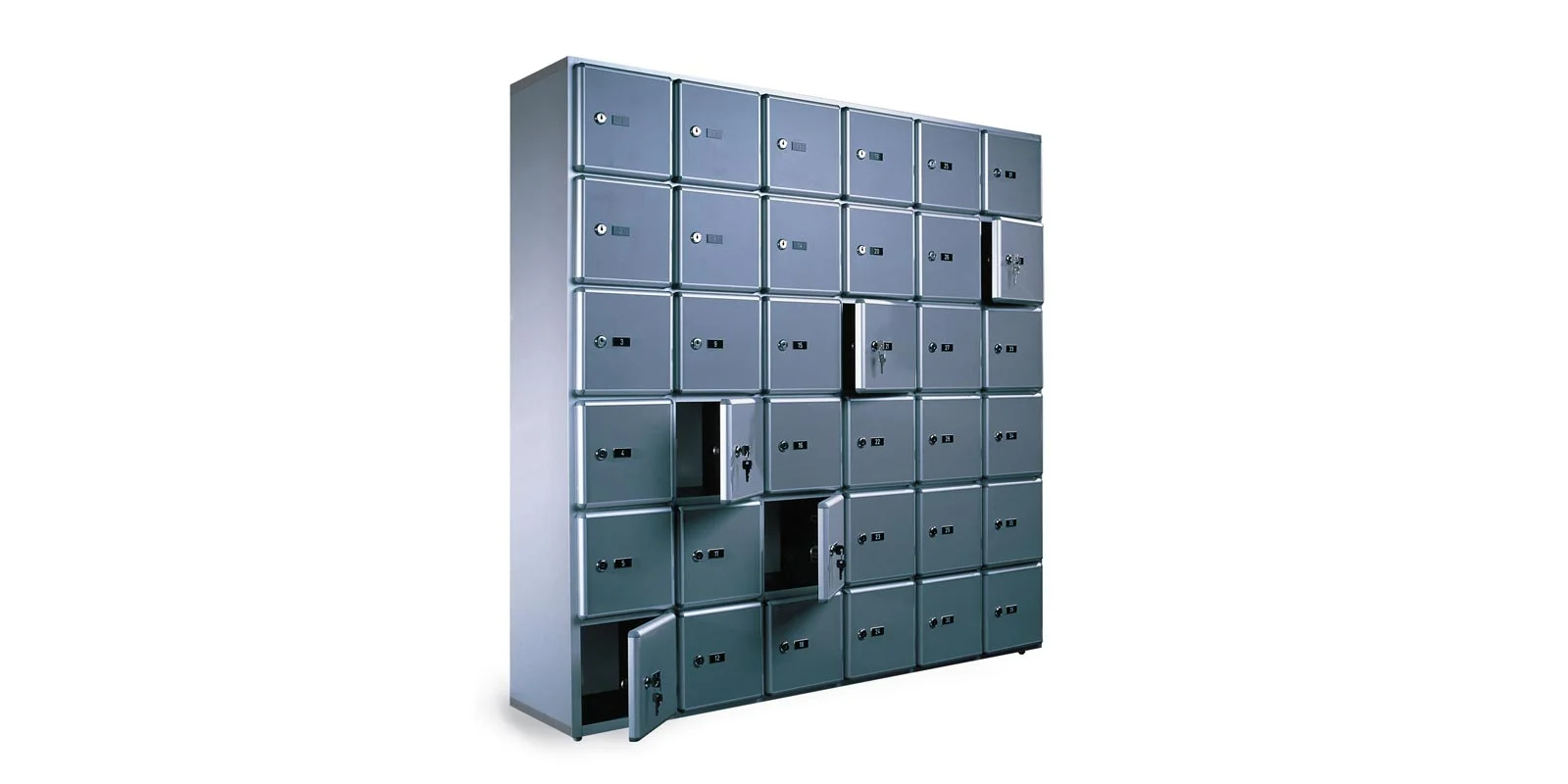 Locker cabinet with 36 mini lockers