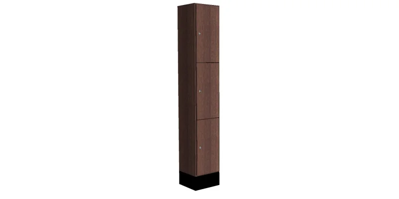 Wardrobe cabinet with three compartments