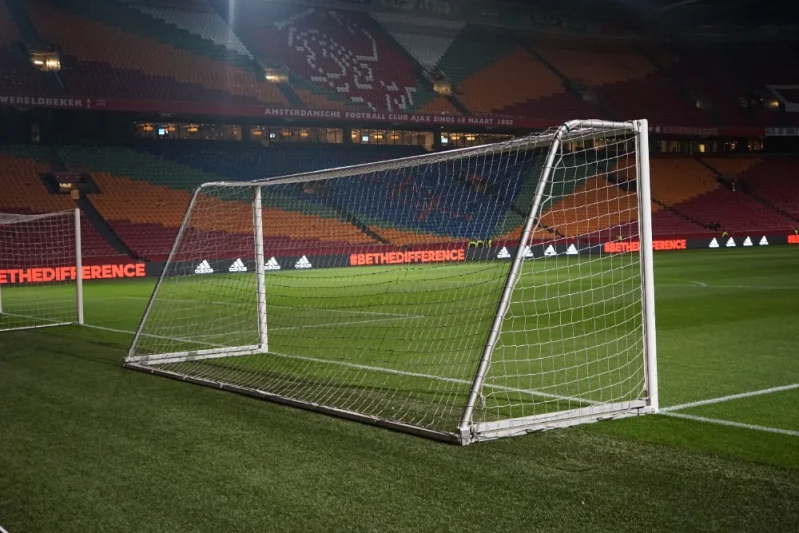 Inklapbaar trainingsdoel voor stadions