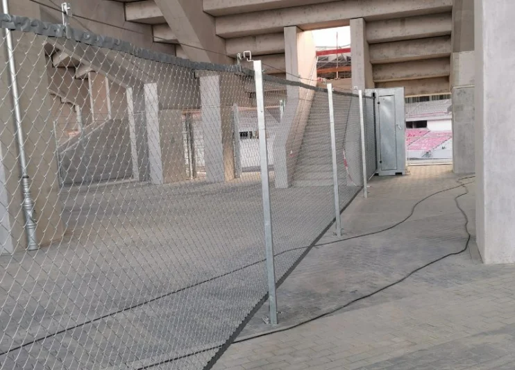 Flexible fencing for stadiums