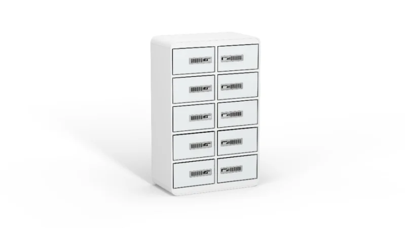 Charging locker with ten compartments