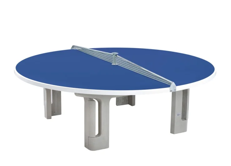 ronde tafeltennistafel blauw