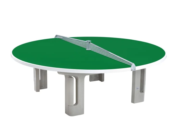 ronde tafeltennistafel groen