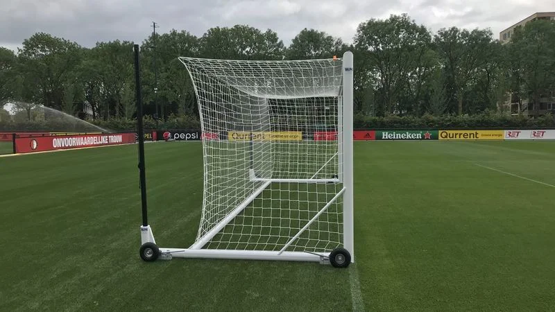 Movable training goal with tension rods