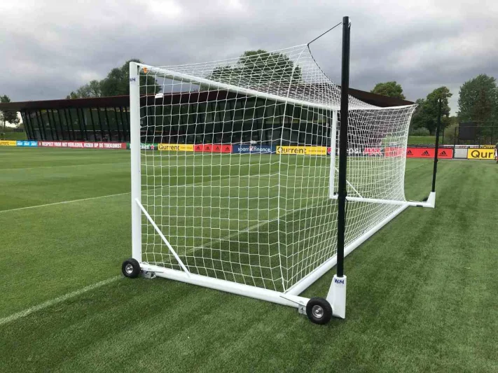 Movable training goal with tension rods