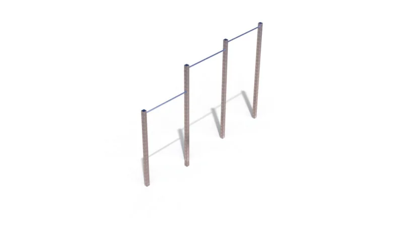 Triple pull up bars