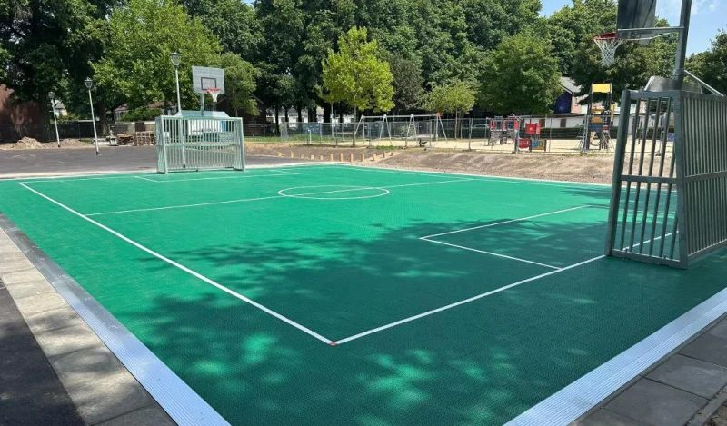 Modulaire sportvloer groen