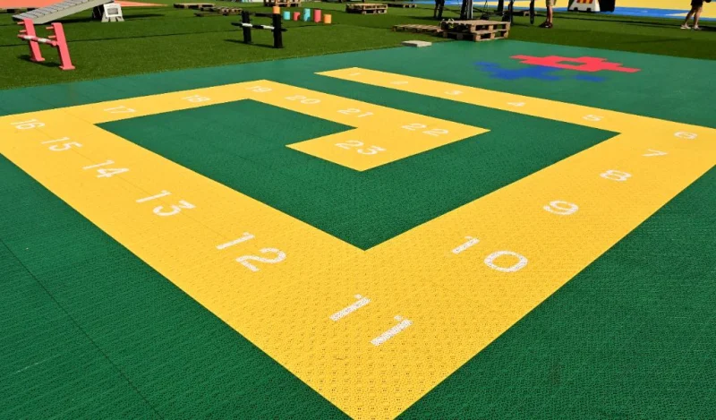 Modulaire sportvloer spel Zweden