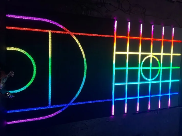 Modulaire sportvloer Led belijning