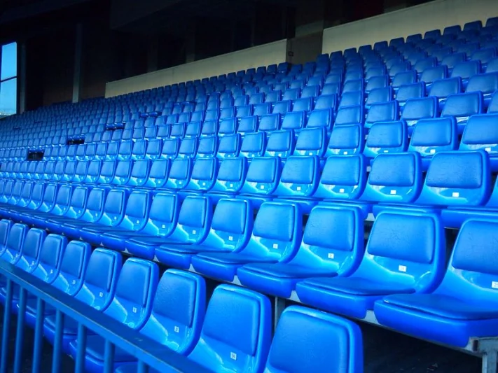 Stadionstoel _ tribunestoel CR4 mét polster blauw