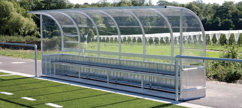 Dugout with aluminium lower side