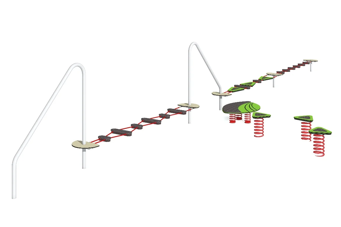 Laag touwenparcours Balance Akt 5