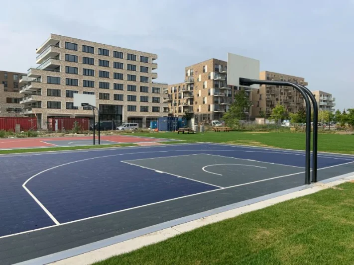 Sportheldenbuurt modulaire sportvloer basketbal