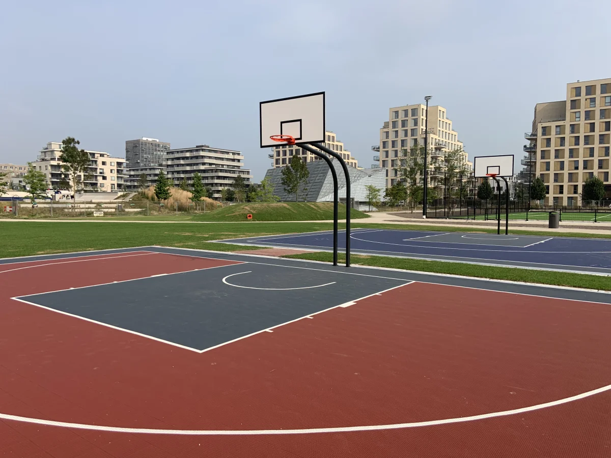 Sportheldenbuurt basketbalpaal met 2 staanders