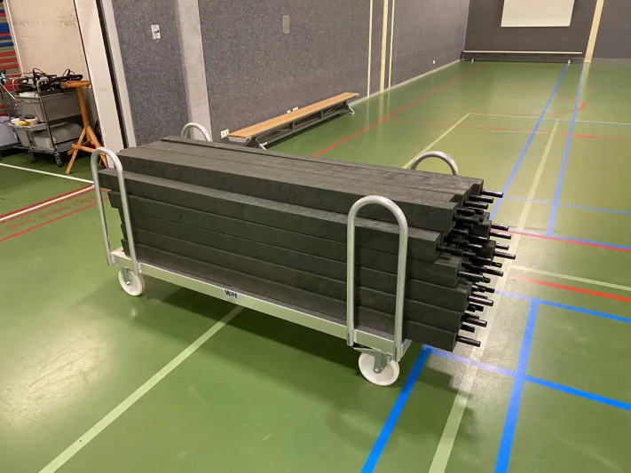 Hockey beam transport trolley