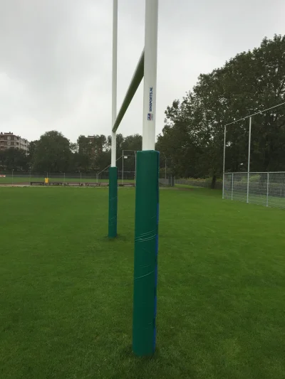Protective padding rugby goal