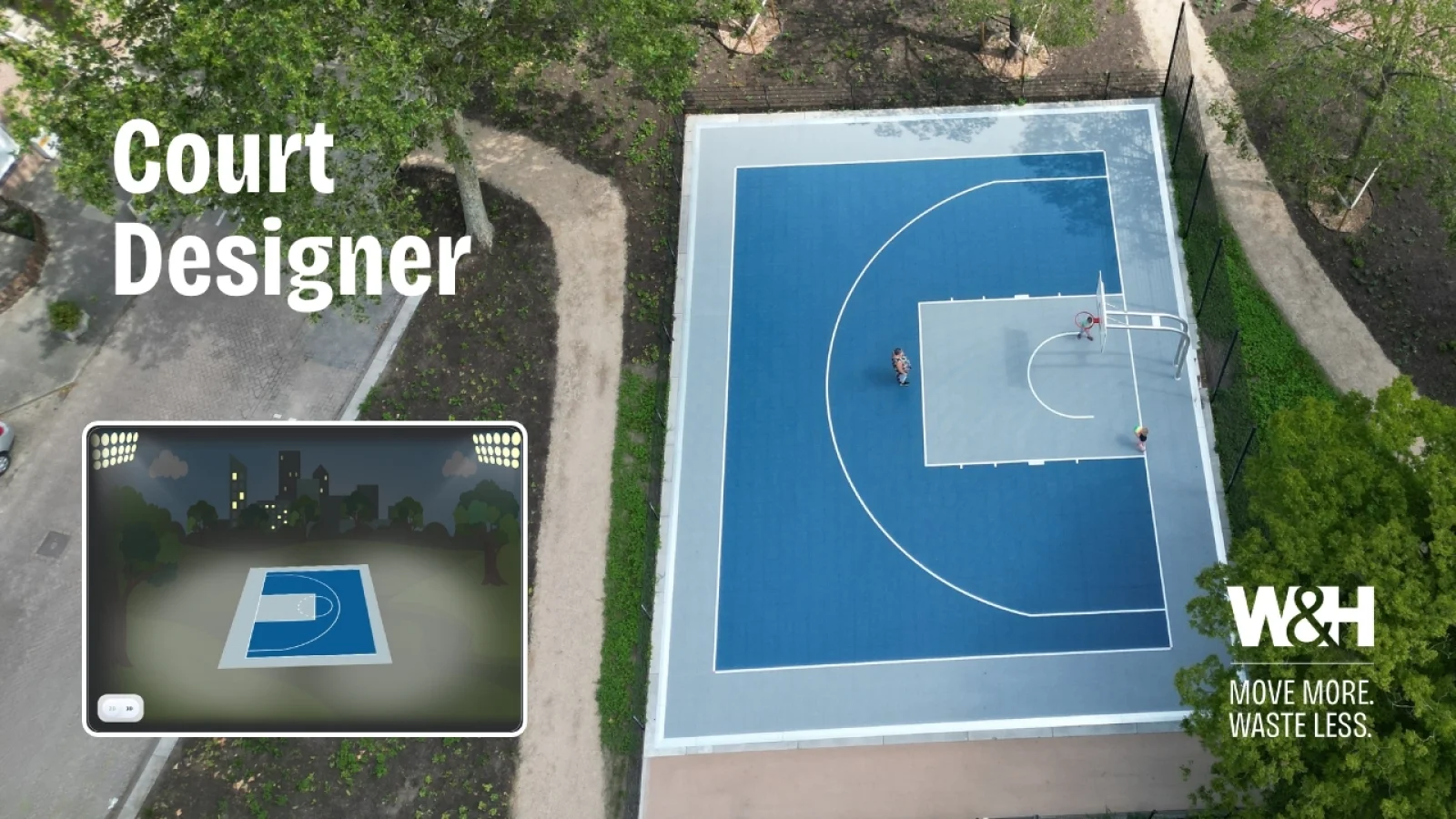 Design your own sports court with the W&H Court Designer