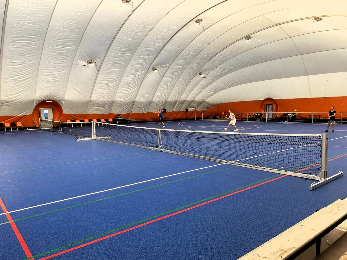 Sports company makes inflatable dome multifunctional