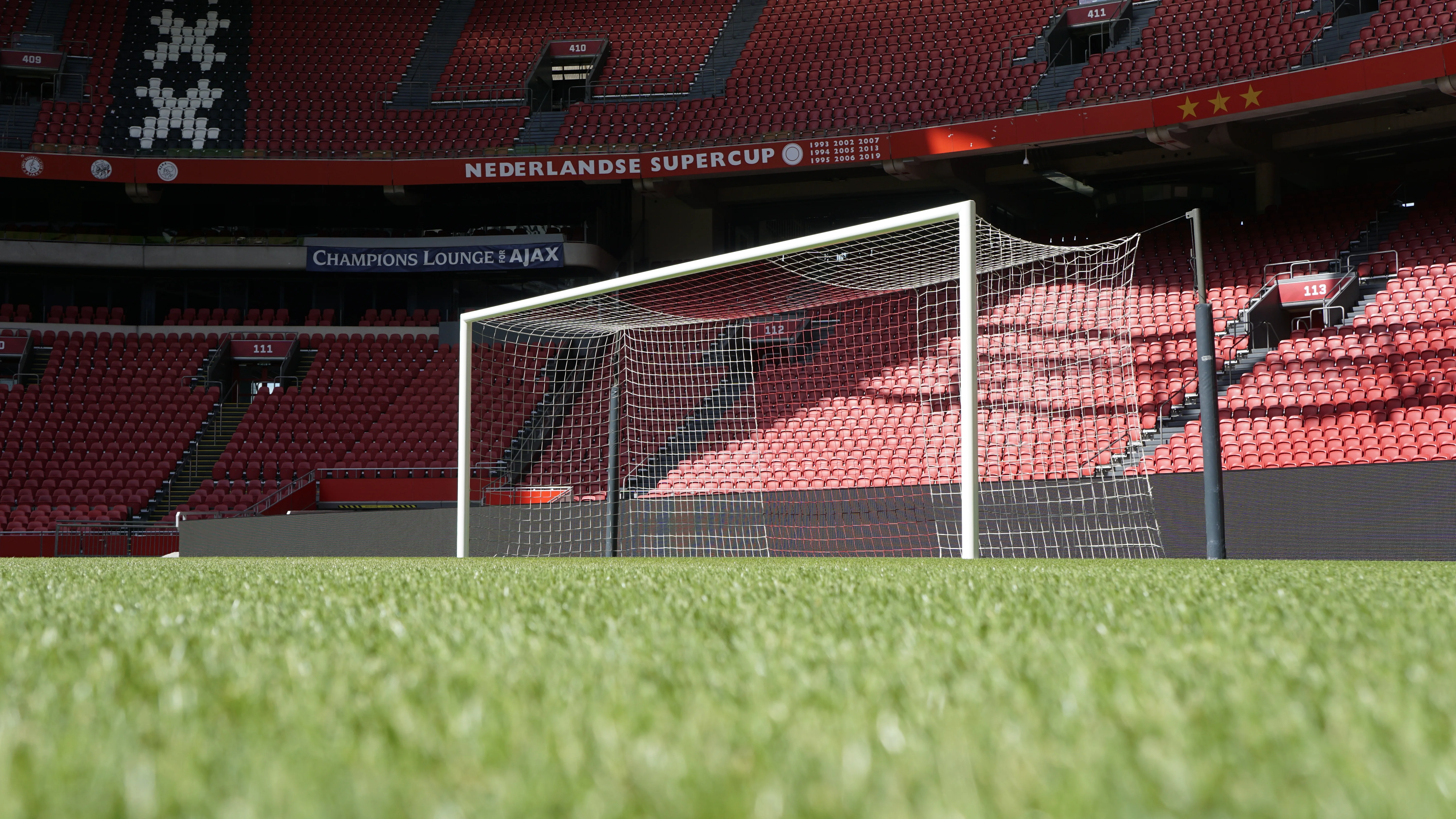 Voetbaldoel met spanstangen Ajax