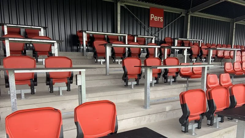 Press tables and chairs