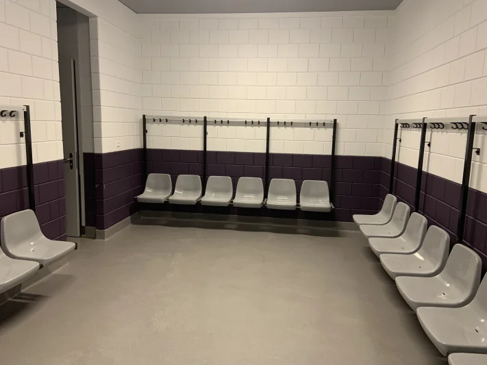 Changing room bench with seat