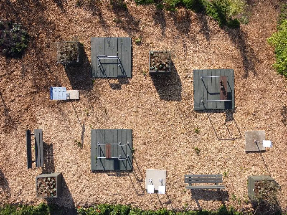 Outdoor fitness play park in Amsterdam