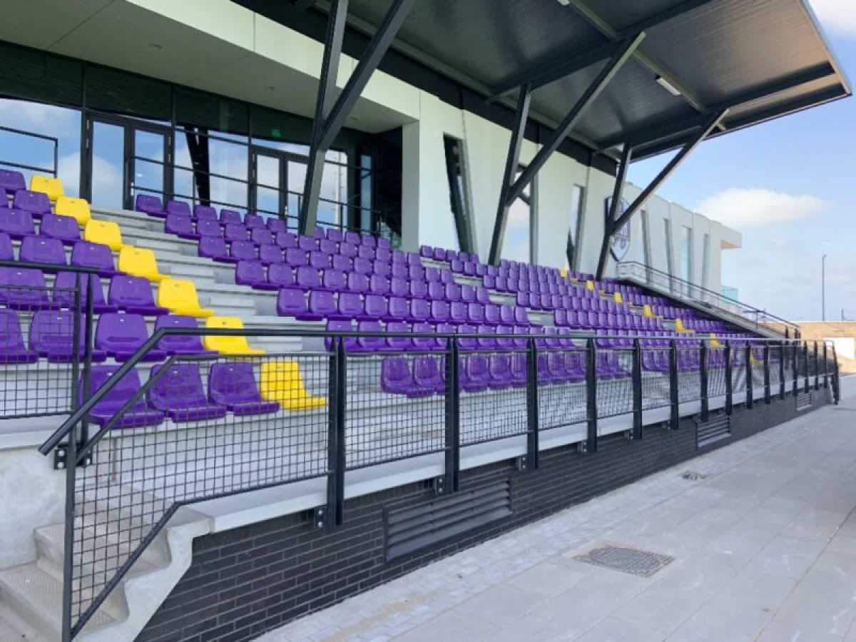 New VVSB stand in purple and yellow