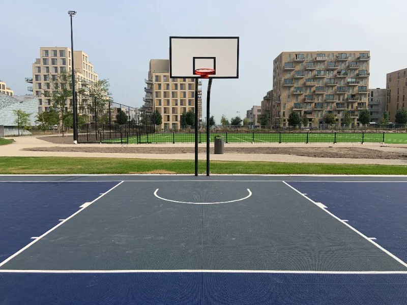 Modulaire sportvloer 3x3 basketbal Sportheldenbuurt