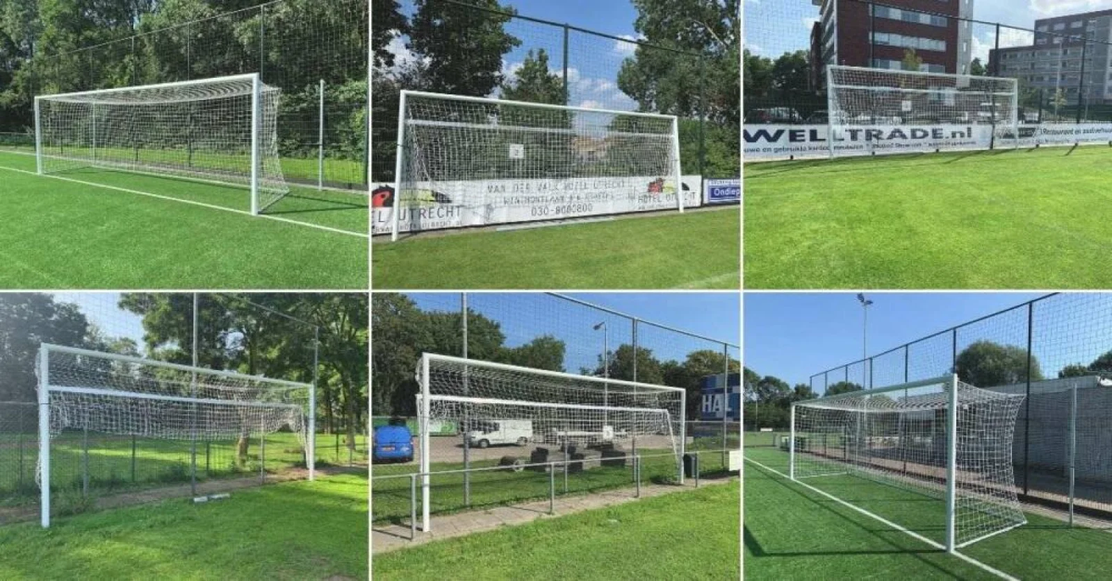 Voetbaldoelen op sportpark in Utrecht