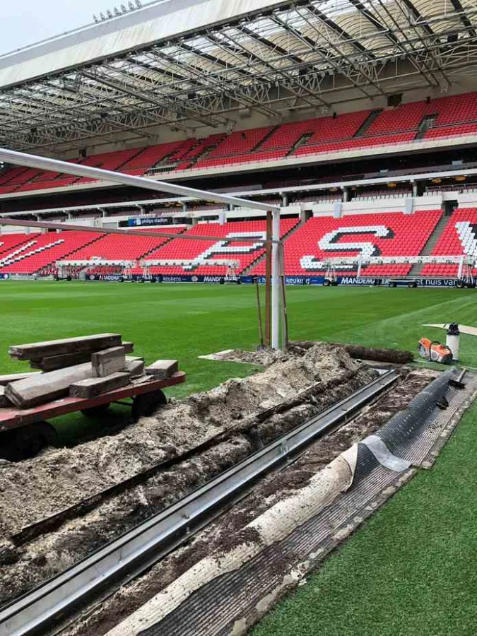 First: sunken ground frame for PSV