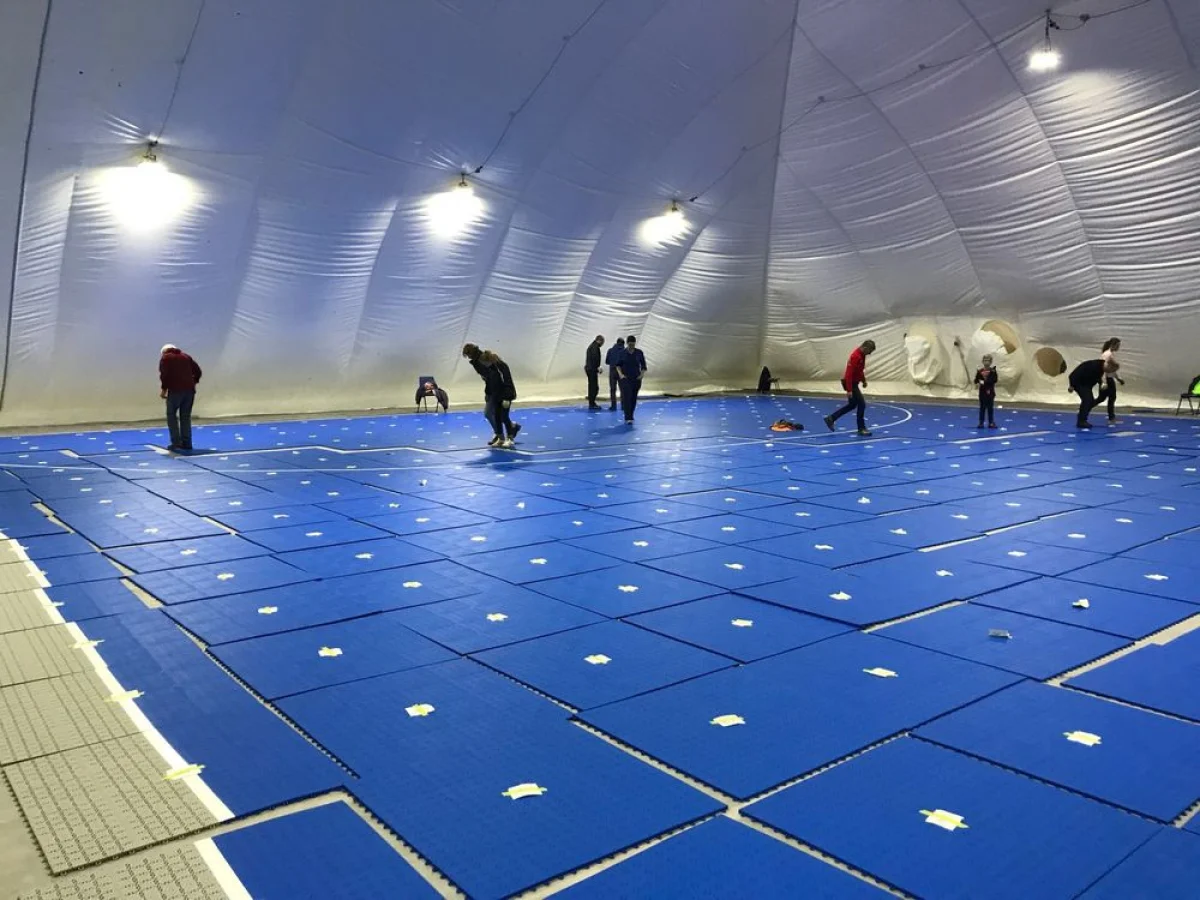 Indoor hockey floor and goals HOD