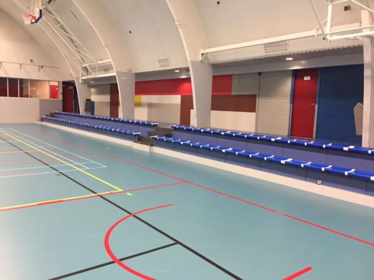 Stadium seats in Amsterdam sports halls