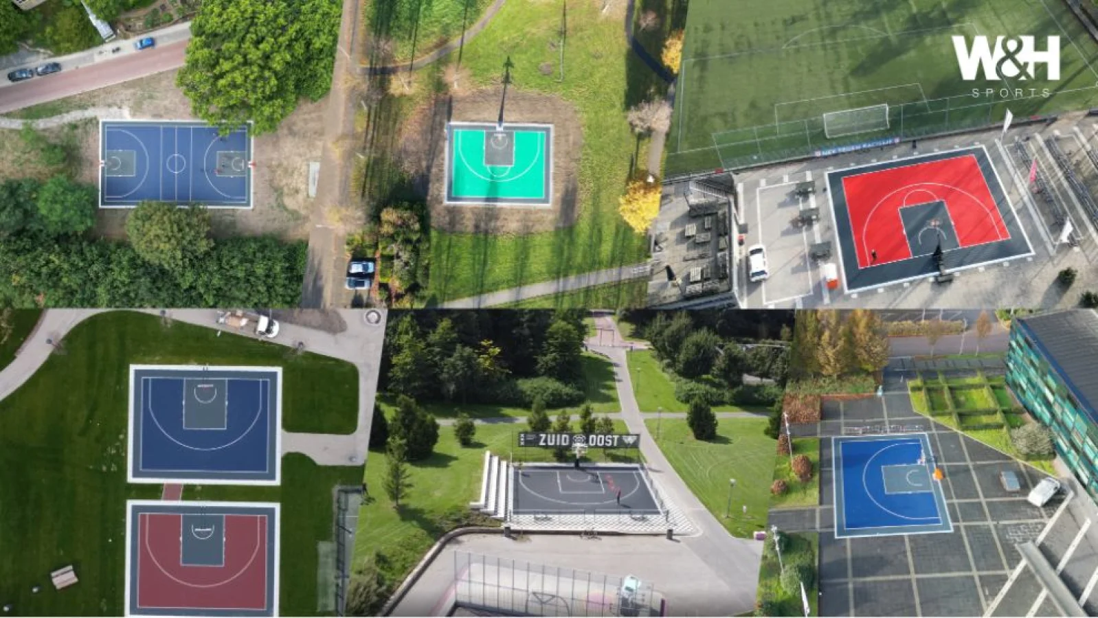 3x3 basketball courts op verschillende locaties
