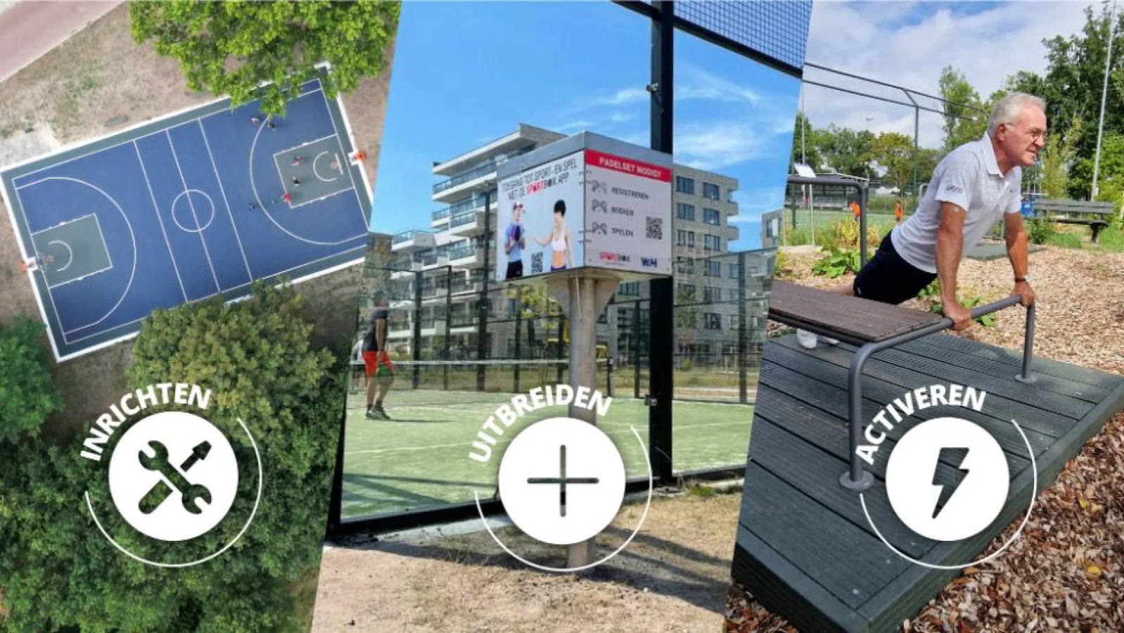 Sporten in de openbare ruimte van een gemeente