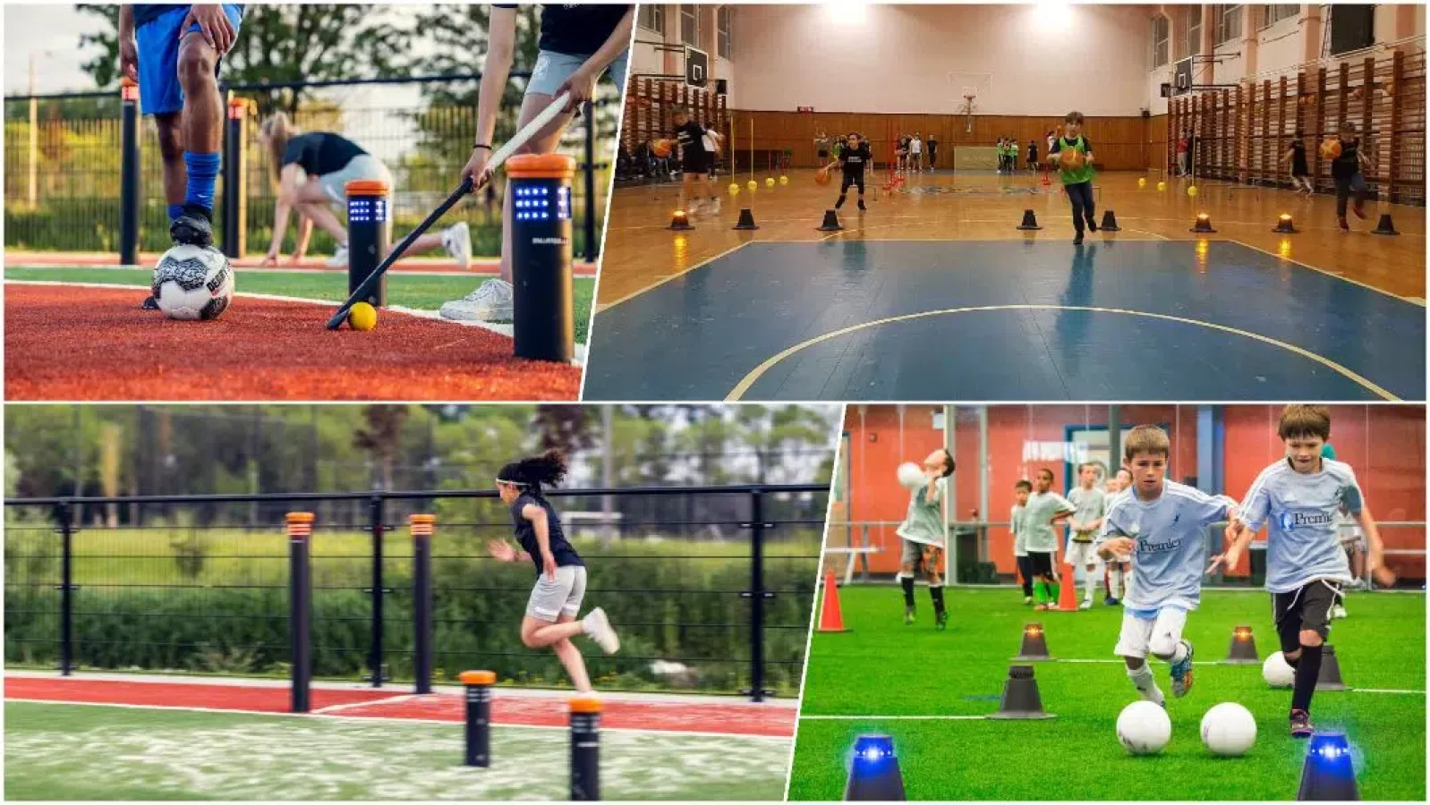 Kinderen sporten op het schoolplein