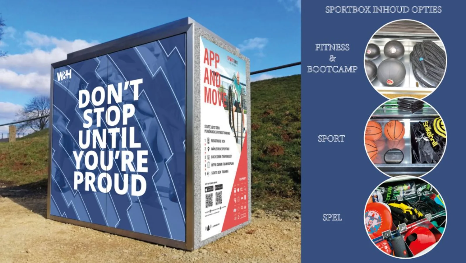 SportBox met sportmaterialen