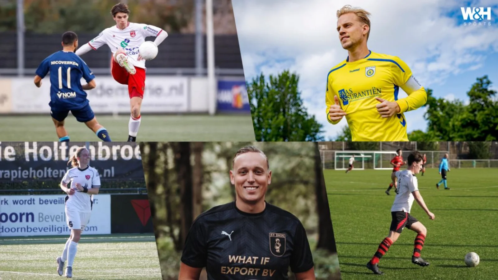 Collage van het sportseizoen van team W&H Sports