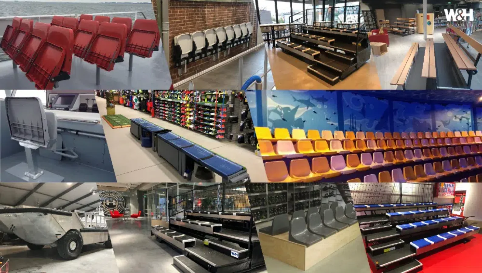 Tribune met tribunestoelen