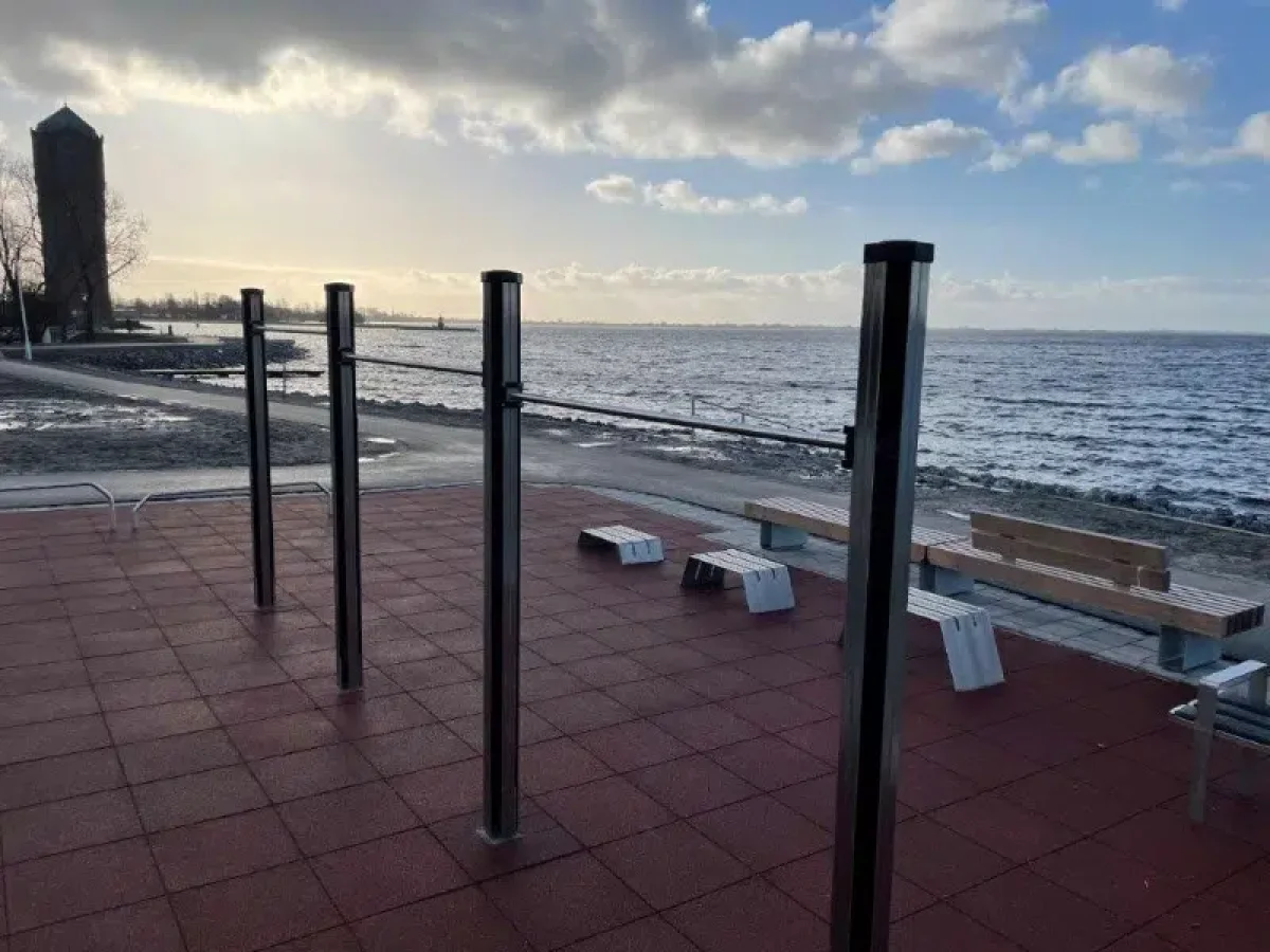 Outdoor fitness location on the new Waterfront in Aalsmeer