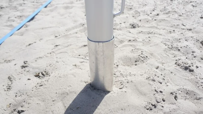 Mobiele inbouwframe beachvolleybalpalen