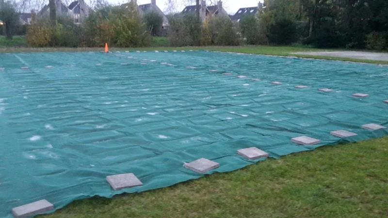 afdekking voor beachcourt