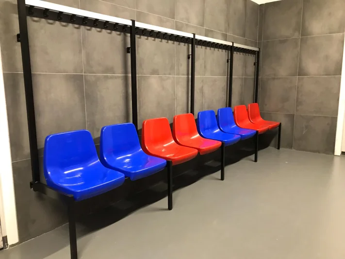 Changing room bench with seat