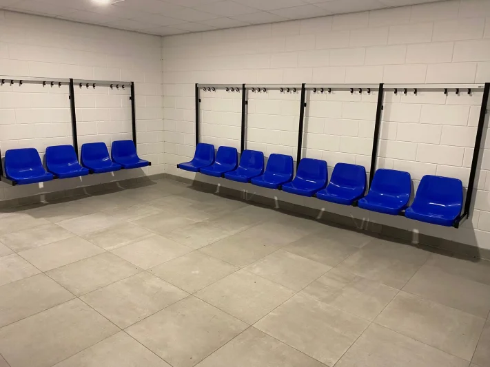 Changing room bench with seat